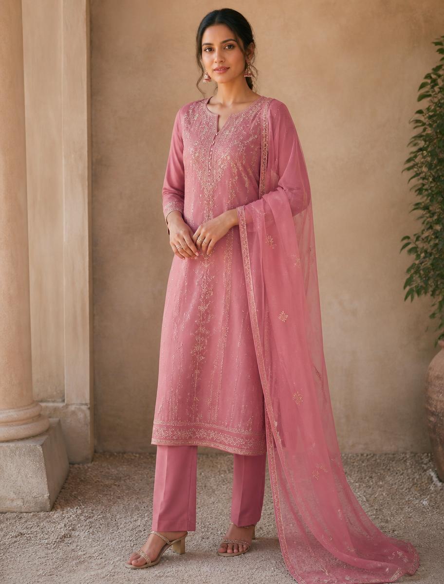 Meher Rose Kurta Set — Rose